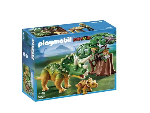 Plmb Playmobil 5234 Tricératops Et Son Petit Avec Arbre